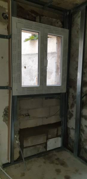 Remplacement porte par fenetre cave cuisine Nice Granicruz