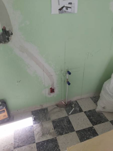 Travaux plomberie cuisine ouverte Granicruz