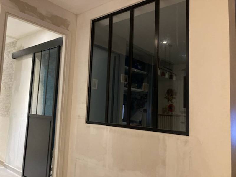 Création d'une chambre avec verrière 