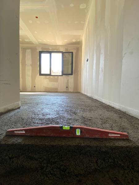 Pose de chape en ciment 