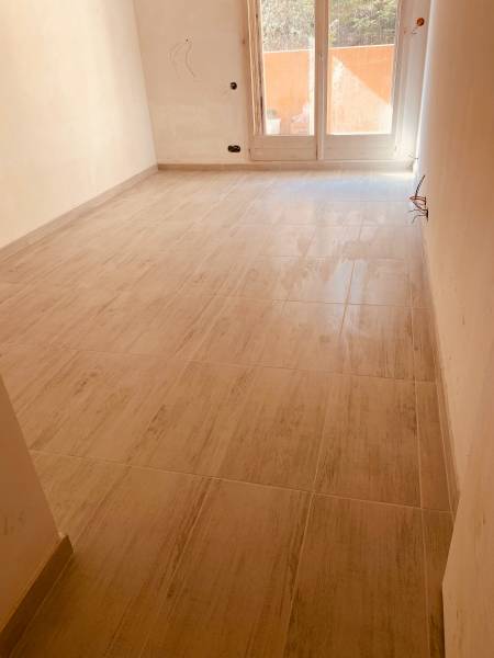 Pose de carrelage chambre