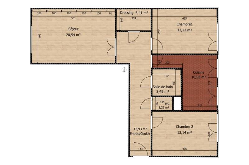Plan appartement projet 2D